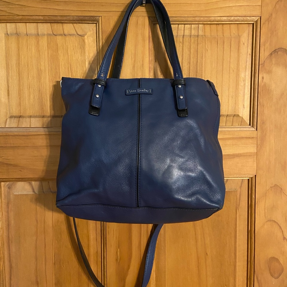 Great condition navy leather Vera Bradley purse
